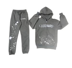 <b>tracksuit</b> 100% cotton Unisex Sweatsuit Hoodie and Jogger Set Custom Oversized <b>Plain</b> <b>Tracksuits</b> for Men Zip up Hoodie Set - Product Image 4