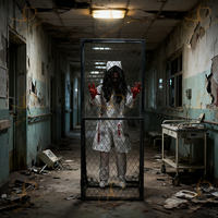 Squelette Animatronique Géant d'Halloween en Plastique Réaliste et Durable, Certifié CE, Rechargeable, Vente Chaude Directe Usine