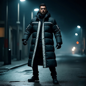 Men Down Quilted Long Puffer Padded Jacket <b>Coat</b> Mens Windproof Casual Streetwear Down Padded Long <b>Coat</b> Jacket Men's - Product Image 6