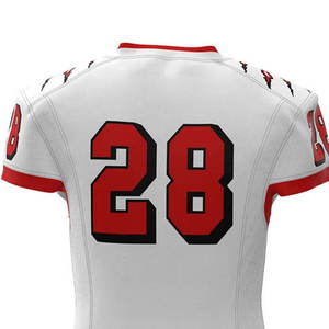 เสื้อเจอร์ซีย์อเมริกันฟุตบอลสำหรับผู้ชายผ้าโพลีเอสเตอร์แห้งเร็ว100% ผลิตตามสั่ง - Product Image 5