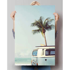 Vintage Camper Van <b>Poster</b> Paper Wall Decor - Product Image 2