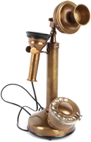 Téléphone Nautique Vintage en Laiton Doré, Décoration d'Intérieur, Métal Poli Fait Main, Grand Modèle Ovale, Logo Personnalisé Indien, Diwali Calvin