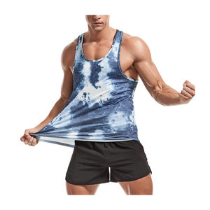 Camiseta sin mangas con cuello en V de secado rápido de estilo informal, camisetas de sublimación de poliéster hechas a medida, tejido de punto con técnicas lavadas - Product Image 4