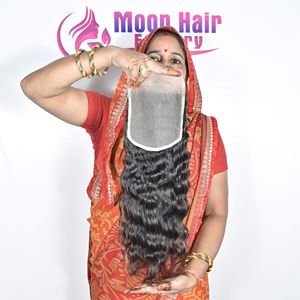 Nouveau produit en gros indien brut non transformé fermeture ondulée brut cuticule alignée machine double trame extensions de cheveux humains - Product Image 6