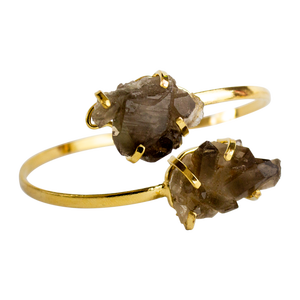 Smokey Quartz <b>Crystal</b> Dual <b>Bracelets</b> Origems Brazil - Product Image 1