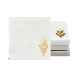 Sous-verres en marbre ensemble de sous-verres design en laiton écologique décor à la maison haute vente 2023 nouveau Design sous-verres de Table - Product Image 2