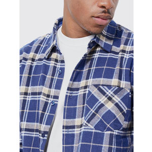 เสื้อผ้าผู้ชายลายตาหมากรุกสีฟ้า - Product Image 2