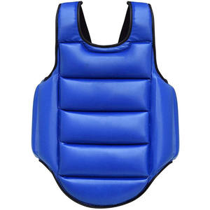 2025 vente chaude boxe entraînement porter des protecteurs du corps adultes PU véritable cuir épais karaté sport boxe poitrine garde unisexe - Product Image 1