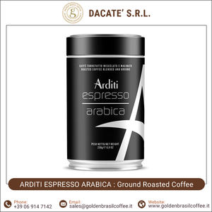 ARDITI ESPRESSO ARABICA Café tostado molido de alta calidad Lata de 250 gramos para cafeterías por distribuidor a granel a la venta - Product Image 2