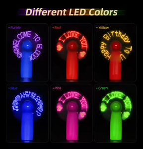 Ventilateur à messages à DEL Programmable et personnalisé Mini ventilateur USB pour cadeaux publicitaires pour la promotion d'événements Ventilateurs à messages à DEL à DEL - Product Image 3