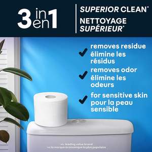 Cottonelle Ultra Clean Mega Bathroom Tissue, <b>White</b>, 312 Sheets Per <b>Roll</b>, Pack Of 24 <b>Rolls</b> - Product Image 4