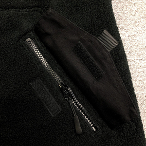 Manufacturer Wholesale Fluffy <b>Fleece</b> Color Block <b>Hoodie</b> Custom Pocket Heavyweight Winter Thick Warm Solid <b>Sherpa</b> Ninja <b>Hoodie</b> - Product Image 6