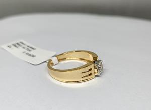 Anillo de Compromiso Solitario con Diamante Natural de Calidad Estándar, Oro Amarillo de 14k, 0.620 CT, Chapado en Rodio, Certificado IGI de Lujo - Product Image 3