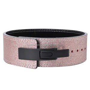 เข็มขัดคาดเอวยกน้ำหนักแบบหัวเข็มขัดปรับระดับได้สำหรับยิมฟิตเนสยกน้ำหนักเข็มขัดแวววาว - Product Image 3