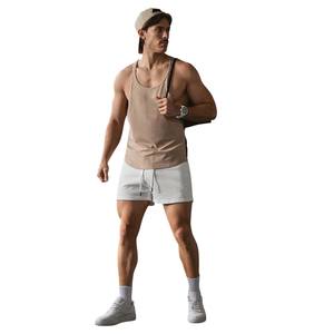 Débardeurs d'entraînement respirants de sport pour hommes gros muscles de musculation chemise sans manches en coton débardeurs d'entraînement de gymnastique pour hommes - Product Image 2
