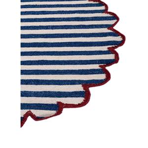 พรมขนสัตว์ทอมือลายทางและลายเพชร Alhambra Ivory Flat Weaves พรมปอกระเจาทำมือสำหรับบ้าน ข้างเตียง ทางเดิน-รุ่น ADWL-13197 - Product Image 4