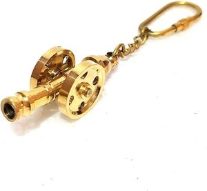 LLavero de cañón de latón hecho a mano, llavero náutico Vintage, accesorio de regalo marítimo - Product Image 1