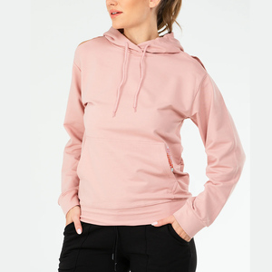 Vente en gros de sweat-shirts à capuche pour femmes de haute qualité, épais, rose, chaud pour l'hiver, 100% coton polaire - Product Image 5