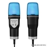 Microfono a Condensatore USB RGB con Supporto Antiurto per Streaming, Gaming, Podcast e Registrazione Vocale su Computer Desktop