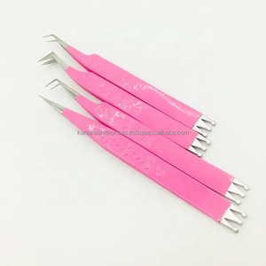 Couronne de luxe coeur Kitty rose argent pointe acier inoxydable Anti-magnétique cils pince à épiler durable pince à épiler vison Extension de cils - Product Image 4