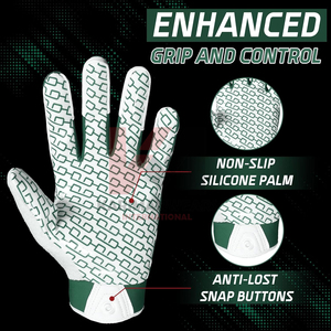 Gants de football américain de haute qualité avec paume en silicone super adhérente, logo personnalisé, gants de rugby pour temps froid en extérieur - Product Image 5