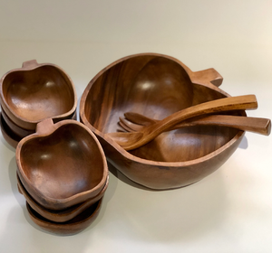 Cuenco de madera con forma de manzana Precio razonable Calidad increíble Venta caliente Cuenco de madera para servir pasteles - Product Image 6