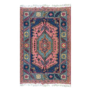 Tapis indien noué à la main, unique en son genre, 9' x 6' - Product Image 1