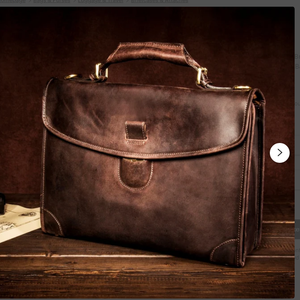 Personalized Leather Laptop Messenger <b>Briefcase</b> Men, Monogram Cross Body Computer Sling Gifts for Him Leather <b>Briefcase</b> Man - Product Image 1