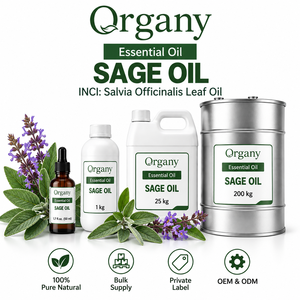 Huile Essentielle de Sauge 100% Pure (Salvia Officinalis) Distillée à la Vapeur, Vente en Gros, Marque Privée, OEM pour Soins Capillaires et du Cuir Chevelu, Déodorant - Product Image 1