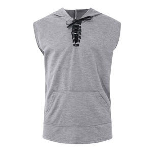 เสื้อฮู้ดแขนกุดสำหรับผู้ชายเสื้อฮู้ดแขนกุดสำหรับผู้ชายระบายอากาศได้โลโก้ออกแบบได้ตามต้องการ - Product Image 5