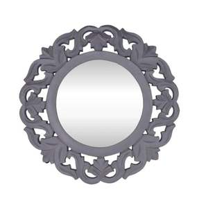 Wholesale Indian Manufacturer of Round <b>White</b> Wood Crafted <b>Mirror</b> Frame Wall Mounted Wooden <b>Mirror</b> Home Decorative Hanging <b>Mirror</b> - Product Image 1