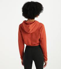 เสื้อฮู้ดผ้าฝ้ายแบบสวมหัวแขนยาวสำหรับผู้หญิงเสื้อครอปแบบสั่งทำสำหรับฤดูใบไม้ร่วง - Product Image 2