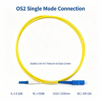 Cordon de brassage fibre optique LC SC SM monomode, connecteur à faible perte pour solutions FTTH et réseaux de télécommunications