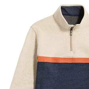 Vente en gros de sweat-shirts à manches longues pour hommes pulls à manches longues avec demi-fermeture éclair pull col à capuche pour homme sweat-shirt basics - Product Image 2