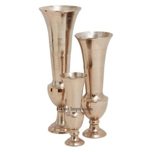 Look Attrayant Blanc Et Noir Double Ombré Haute Qualité Standard Moderne Creative Art Designer Luxe Trompette Vases De L'Inde - Product Image 4