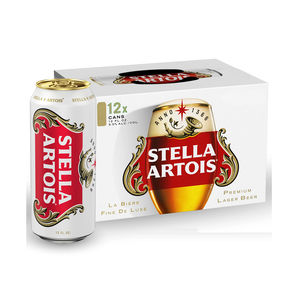 Boîtes de 24 canettes de bière Stella Artois 330ml, cartons de présentation pour les exploitants de distributeurs automatiques et les bureaux, vente en gros - Product Image 1