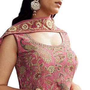 Rosa stampato Palazzo Set all'ingrosso donna abbigliamento etnico OEM fornitore di fabbrica di abbigliamento personalizzato festa di nozze abito - Product Image 2