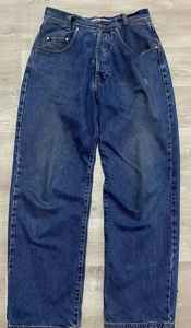 Jeans droits décontractés personnalisables 100% coton foncé délavé respirant imperméable avec patchs de taille personnalisés disponibles en grandes tailles - Product Image 2