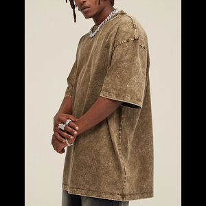 Nouveau design, t-shirts pour hommes en coton 100% écologique, légers, surdimensionnés, à manches courtes, col rond, impression de logo personnalisée, été - Product Image 2