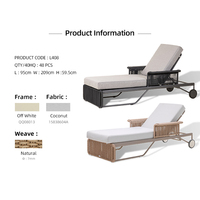 Chaises longues d'extérieur en aluminium imperméable Artie piscine ensemble extérieur chaise longue chaise en métal meubles de jardin