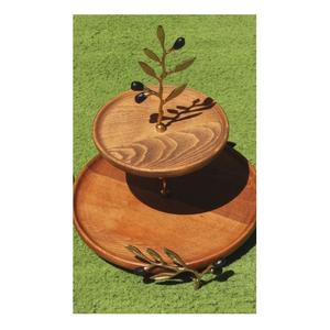 Soporte de pastel redondo de diseño fabuloso, exhibición de postre dulce hecha de soporte de pastel de Metal de madera, soporte de servicio de pastel de vajilla al por mayor - Product Image 6