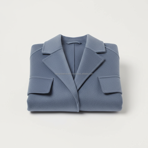 Abrigo de Lana Azul Personalizado para Mujer, Fabricante de Ropa de Invierno de Primera Calidad OEM y Marca Privada - Product Image 6