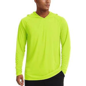 <b>Men's</b> UPF Rash Guard for Sun UV Protection <b>Hoodie</b> Quick Dry Hooded Shirts Running Climbing Walking 100% Polyester Hooded T Shirt - Product Image 1