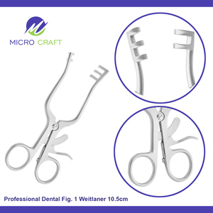 ชุดเครื่องมือทันตกรรมสแตนเลส Weitlaner รุ่นที่ 1 สำหรับงานผ่าตัด คุณภาพสูง ผลิตโดยผู้ผลิตเครื่องมือทันตกรรมแบบใช้มือ - Product Image 3