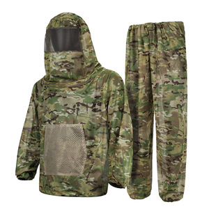 Veste de chasse silencieuse et imperméable pour homme avec masque facial, compatible avec les vêtements de camouflage d'extérieur, sangle de sécurité - Product Image 5