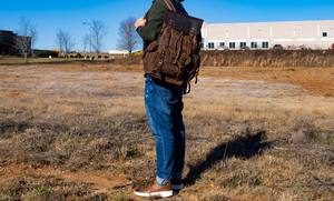 Sac à dos en toile de cuir durable avec compartiment pour ordinateur portable, écologique, grande capacité, pour voyage, école, travail, randonnée, extérieur, bandoulière, lettre - Product Image 3