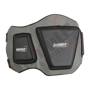 แผ่นป้องกันอกสำหรับฝึกซ้อมมวย ผลิตจากหนัง PU แบบขึ้นรูปด้วยความร้อน  ออกแบบโลโก้ได้ตามต้องการ  เป็นมิตรต่อสิ่งแวดล้อม สีดำเทา  ป้องกันได้ดีเยี่ยม - Product Image 1