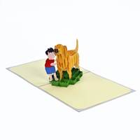 Tarjeta de felicitación 3D emergente para empresas con diseño personalizado y fabricante de HMG en Vietnam