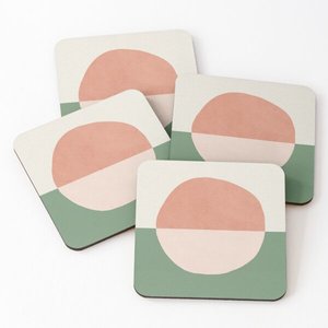 Posavasos de madera maciza superventas, rebanadas en blanco con alfombrillas antideslizantes para oficina en casa, alfombrilla de madera para taza de café - Product Image 1