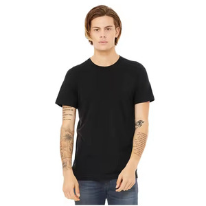 T-shirts d'été pour hommes de luxe coupe régulière 400 grammes coton lourd tricoté numérique Hip Hop Style goutte épaule blanc personnalisé - Product Image 1